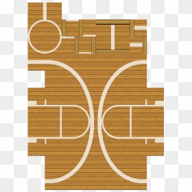Basketball - Court - Lines - Modern - Wood, HD Png Download - basketball court lines png