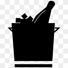 Ice Bucket With Champagne - Champagne, HD Png Download - ice bucket png