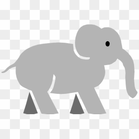 Elephant Clip Art Transparent Background - Cartoon Elephant No Background, HD Png Download - white elephant png