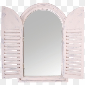 Antique White Mirror With French Doors - Arch, HD Png Download - arch window png