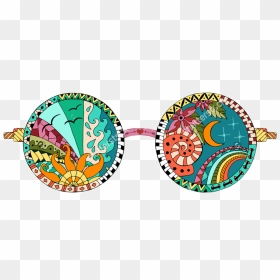Hippie Glasses, HD Png Download - hippie glasses png