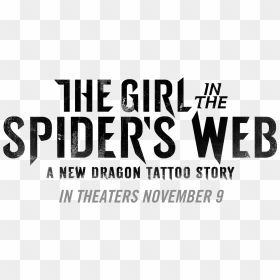 The Girl In The Spider"s Web - Monochrome, HD Png Download - spider web tattoo png