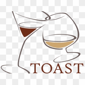 Martini Clipart Toast - Toasting Wine Glasses Clipart, HD Png Download - martini splash png