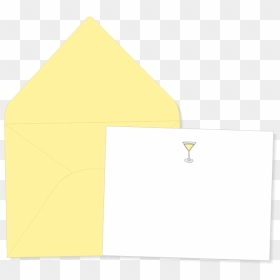 Martini Glass Note Card Thank You - Envelope, HD Png Download - note card png