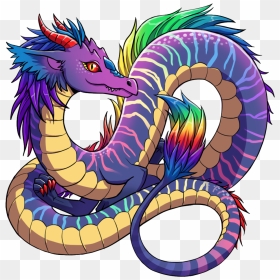 Rainbow Dragon Key Charm - Rainbow Dragon Png, Transparent Png - dragon border png