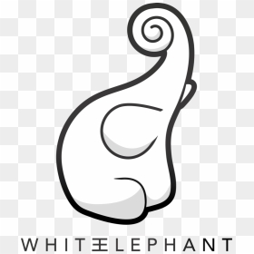 Whiteelephantlogo - Line Art, HD Png Download - white elephant png