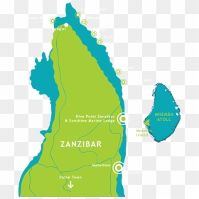 Dive Sites In Zanzibar - Map, HD Png Download - diving board png