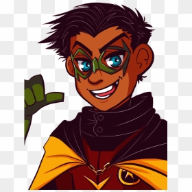 Dapanda Doodles Damian Wayne Robin Dc Comics Dami - Cartoon, HD Png Download - damian wayne png