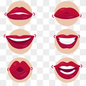 Mouth Kiss Cartoon Lips Transprent Png Free - Big Mouth Lips Cartoon, Transparent Png - kissing lips png