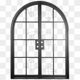 Steel Double Doors Arched, HD Png Download - arch window png