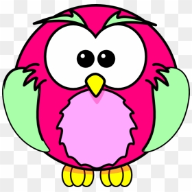 Cartoon Owl, HD Png Download - pink owl png