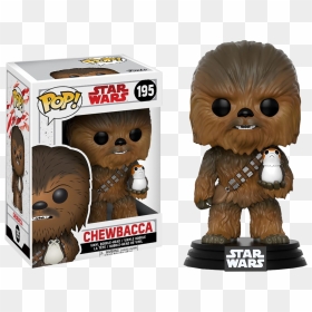 Star Wars Episode Viii - Chewbacca With Porg Funko Pop, HD Png Download - finn star wars png