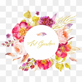 Artgarden / Artgarden Watercolor Flowers, Watercolor - Watercolor Flower Circle Png, Transparent Png - watercolor flower border png