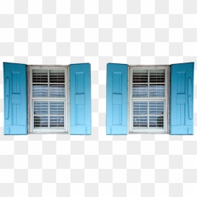 Window With Shutters Png, Transparent Png - window curtains png