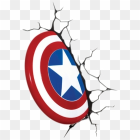 Samolepka Na Zeď Kapitán Amerika, HD Png Download - captain america symbol png