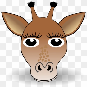 Funny Giraffe Face Cartoon - Animated Giraffe Face, HD Png Download - giraffe cartoon png