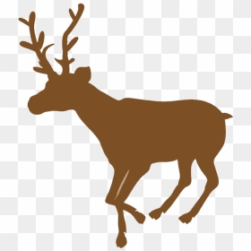 Christmas Reindeer Silhouette Png Download - Rena De Natal Em Preto, Transparent Png - christmas deer png