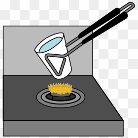 Using Tongs To Boil Water In A Paper Cup - Boil Water In Paper Cup, HD Png Download - water cup png