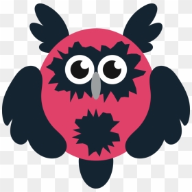 Pink,owl,flower - Visual Arts, HD Png Download - pink owl png