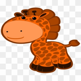 Cartoon Style Giraffe - Animais De Zoológico Em Desenho Png, Transparent Png - giraffe cartoon png