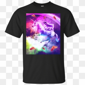 Rainbow Space Pug Riding On Flying Unicorn With Taco - Gucci Logo Mickey Mouse, HD Png Download - flying unicorn png
