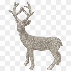 Sparkly Gold Christmas Deer - Deer, HD Png Download - christmas deer png