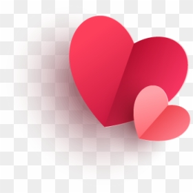 Valentine"s Day Red And Pink Hearts - Heart, HD Png Download - valentines day heart png