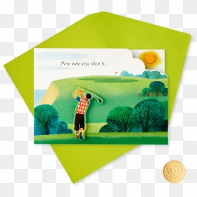 Hole In One Golfer Mini Pop Up Birthday Card - Illustration, HD Png Download - birthday card png
