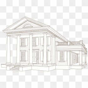 Transparent Revival Png - Draw Greek Revival Architecture, Png Download - greek columns png