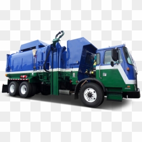 Blue Garbage Truck Side Loader, HD Png Download - garbage truck png