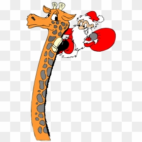 Transparent Cute Giraffe Png - Giraffe Christmas Clipart, Png Download - giraffe cartoon png