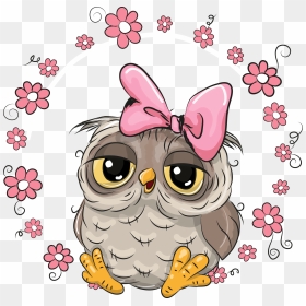 Vector Image Owl Cute, HD Png Download - pink owl png