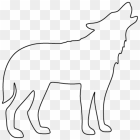 Drawing Dog Arctic Wolf Clip Art - Wolf Howling Drawing Outline, HD Png Download - wolf drawing png