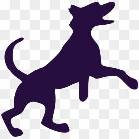 Dog Silhouette Playing Vector, HD Png Download - dog barking png