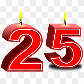 Thumb Image - 25 Birthday Candle Png, Transparent Png - red candle png
