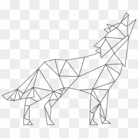 Transparent Wolf Drawing Png - Origami Drawing, Png Download - wolf drawing png