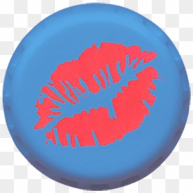 Polyester Button Kissing Lips - Circle, HD Png Download - kissing lips png