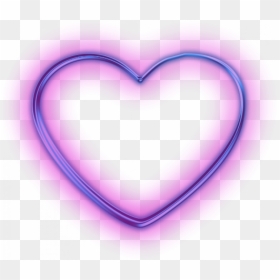 Neon Glowing Heart Png Neon - Transparent Neon Hearts Png, Png Download - glowing heart png