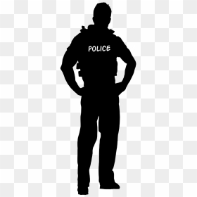 Policeman Swat Team Silhouette - Police Officer Silhouette, HD Png Download - police man png