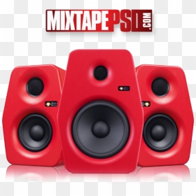 Red Speakers Png - Psd Mixtape Png, Transparent Png - studio speaker png
