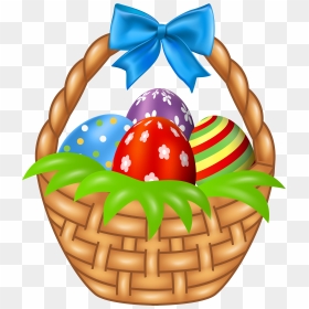 Easter Basket Clip Art Image - Easter Basket Clipart Free, HD Png Download - easter egg basket png