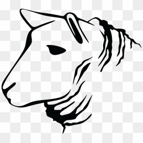 Free Clipart Of A Sheep - Sheep Head Silhouette, HD Png Download - lamb clipart png