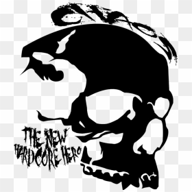 Vinyl Record Skull Art , Png Download - Stencil Skull Silhouette, Transparent Png - skull art png