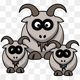Goat Clipart Three - Cartoon Goat, HD Png Download - goat clipart png
