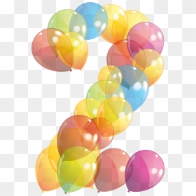 Transparent Two Number Of Balloons Png Clipart Image, Png Download - orange balloons png