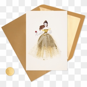 Disney Princess Belle Dreams Come True Birthday Card - Belle Disney Cards, HD Png Download - birthday card png