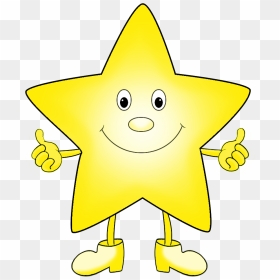 Light Yellow Funny Cartoon Star Clip Art - Cartoon Bright Shining Star, HD Png Download - cartoon stars png