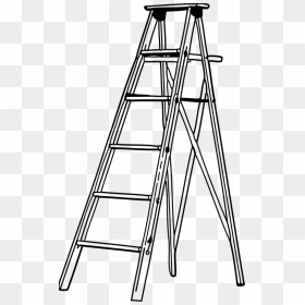Clipart Ladder Free - Ladders Black And White, HD Png Download - wwe ladder png