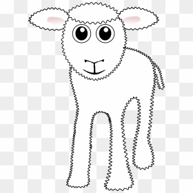 Funny White Lamb Cartoon Clipart Png , Png Download - Cartoon Sheep Face, Transparent Png - lamb clipart png