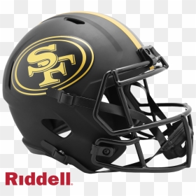 49ers Replica Eclipse Helmet - Black Dallas Cowboys Helmet, HD Png Download - 49ers helmet png